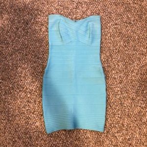 Baby blue bandage dress